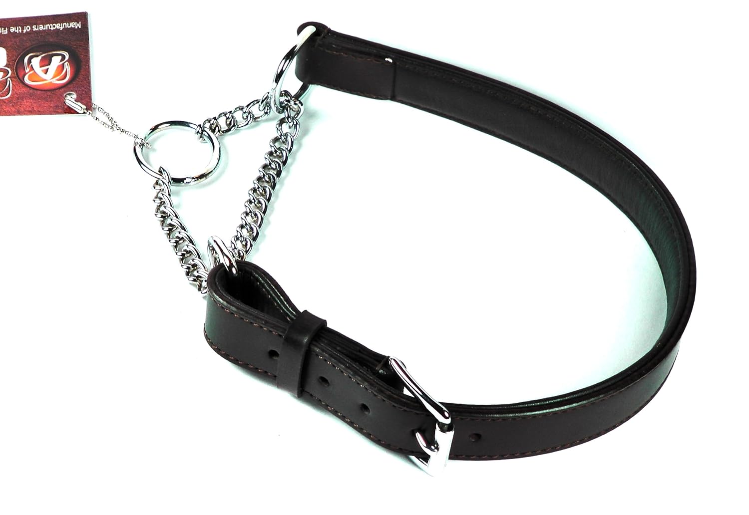 adjustable leather half check collar