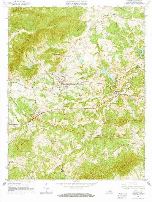 YellowMaps Crozet VA topo map, 124000 Scale, 7.5 X 7.5