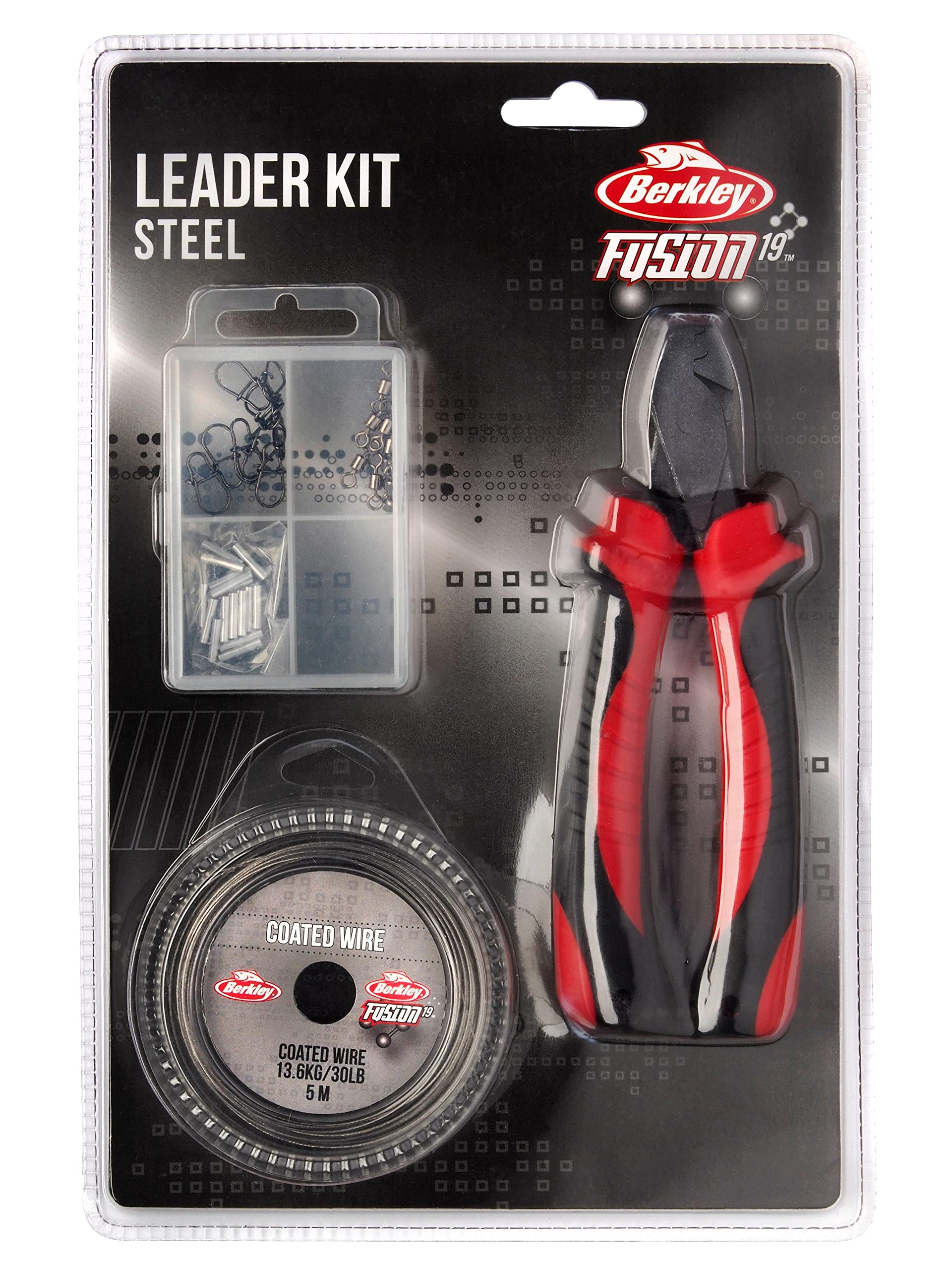 Berkley Fusion19 Leader Kit Varied, Fishing Hook, Hooks, Predator Fishing, Perch, Zander, Pike, Unisex, Black / Red