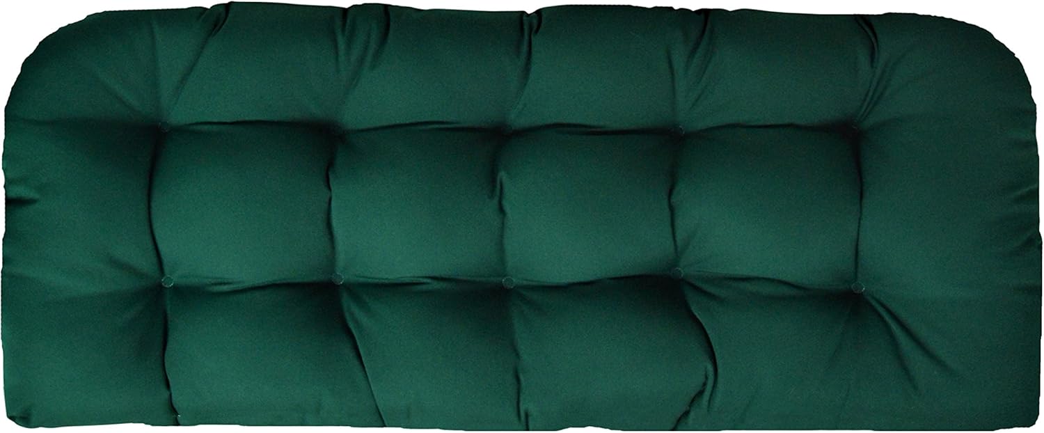 Amazon Com Rsh Decor Sunbrella Canvas Forest Green Large Love Seat Cushion Indoor Outdoor 1 Tufted Wicker Loveseat Settee Cushion Green Home Kitchen