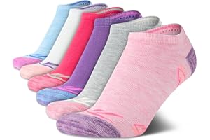 Reebok Girls’ Lightweight Comfort Athletic Low Cut Socks (6 Pack)