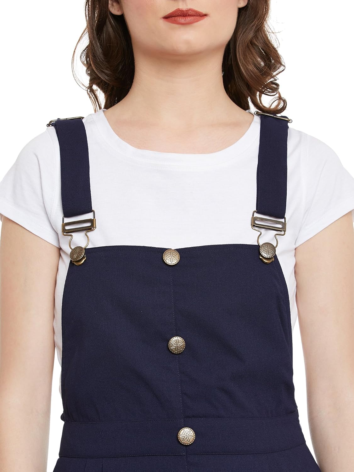 bohobi women's dark blue dungaree