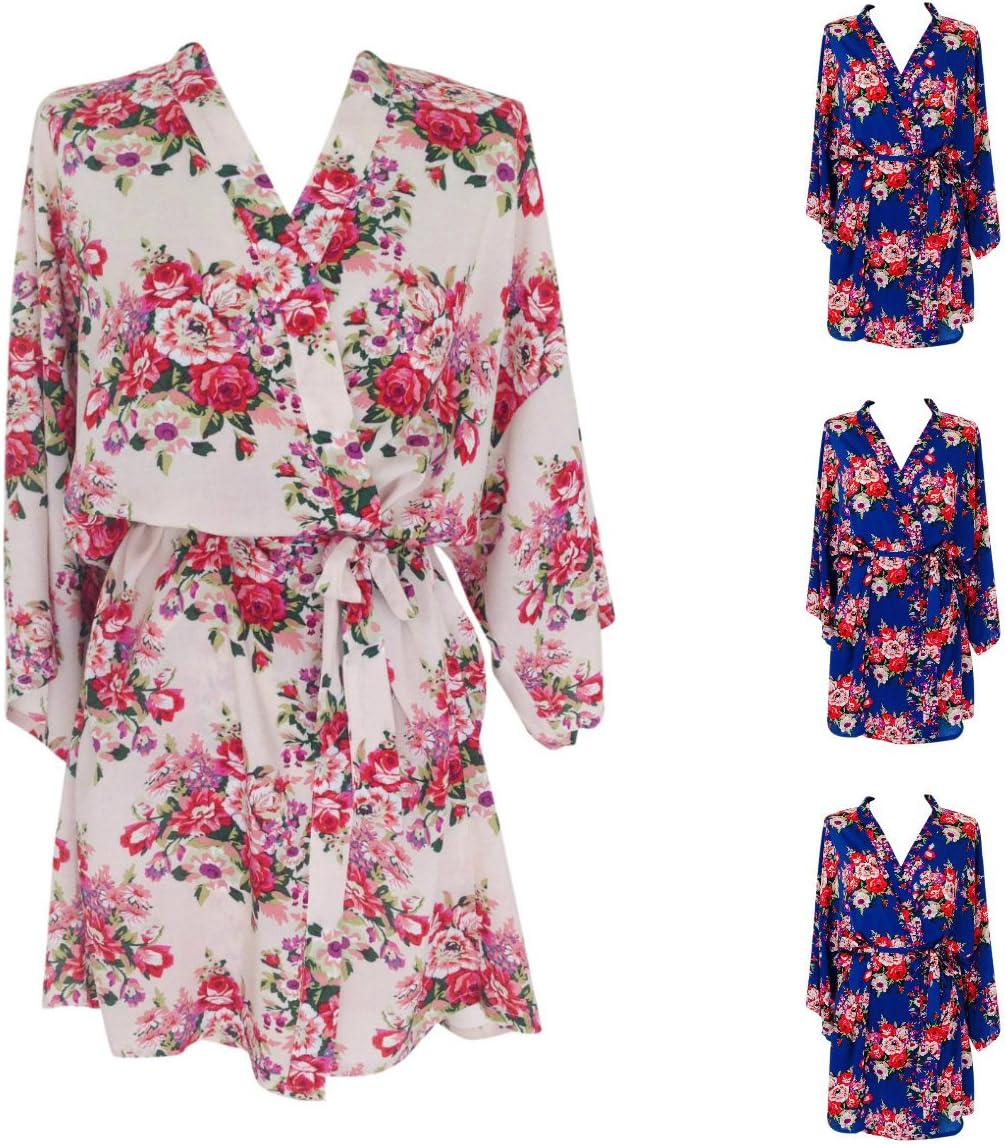 Multiple Sets Cotton Bridal Bridesmaids Robes Dressing Gowns Kimonos Ivory Peach