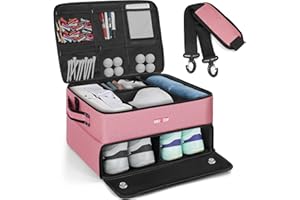 ANILD 2 Layer Golf Trunk Organizer to Store Golf Accessories,Equipped with Separate Compartment for 2 Pair Shoes,and Storage for Balls, Tees, Clothes, Gloves, Accessories