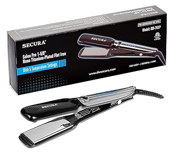 Secura Salon Pro Nano Titanium Flat Iron Hair Straightener 1 5 8