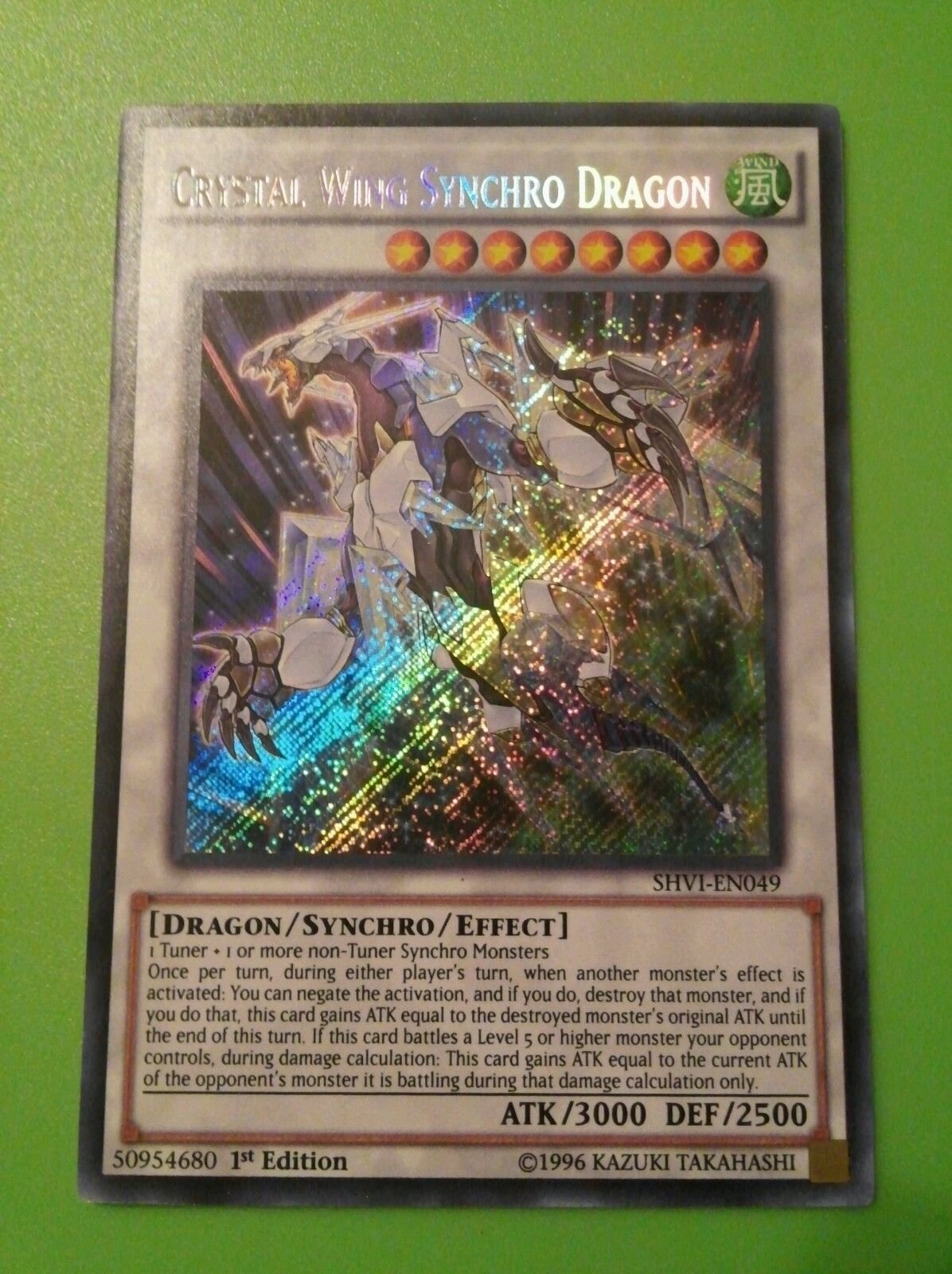 Yugioh Crystal Wing Synchro Dragon Shvi En049 Secret Rare 1st Edition Buy Online In China At Desertcart