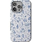 Casely iPhone 14 Pro Max Case | Hop & Bloom | Bunny Toile | Bold Protective Design | Compatible with MagSafe