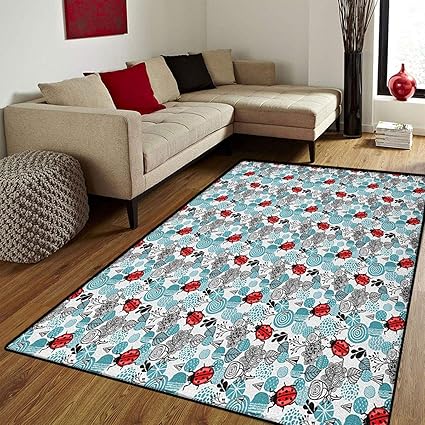 Amazon てんとう虫 ラグ ロマンチックなエレメントの花 バラ 虫 抽象的なパターン ドゥードルスタイルのペールブルーレッドブラック 6 6 X9 W0cm X L270cm Pricetextile ラグ カーペット マット Amazon てんとう虫 ラグ ロマンチックなエレメントの花 バラ 虫 抽象的なパターン ドゥードルスタイルのペールブルーレッドブラック 6 6 X9 W0cm X L270cm Pricetextile ラグ カーペット マット