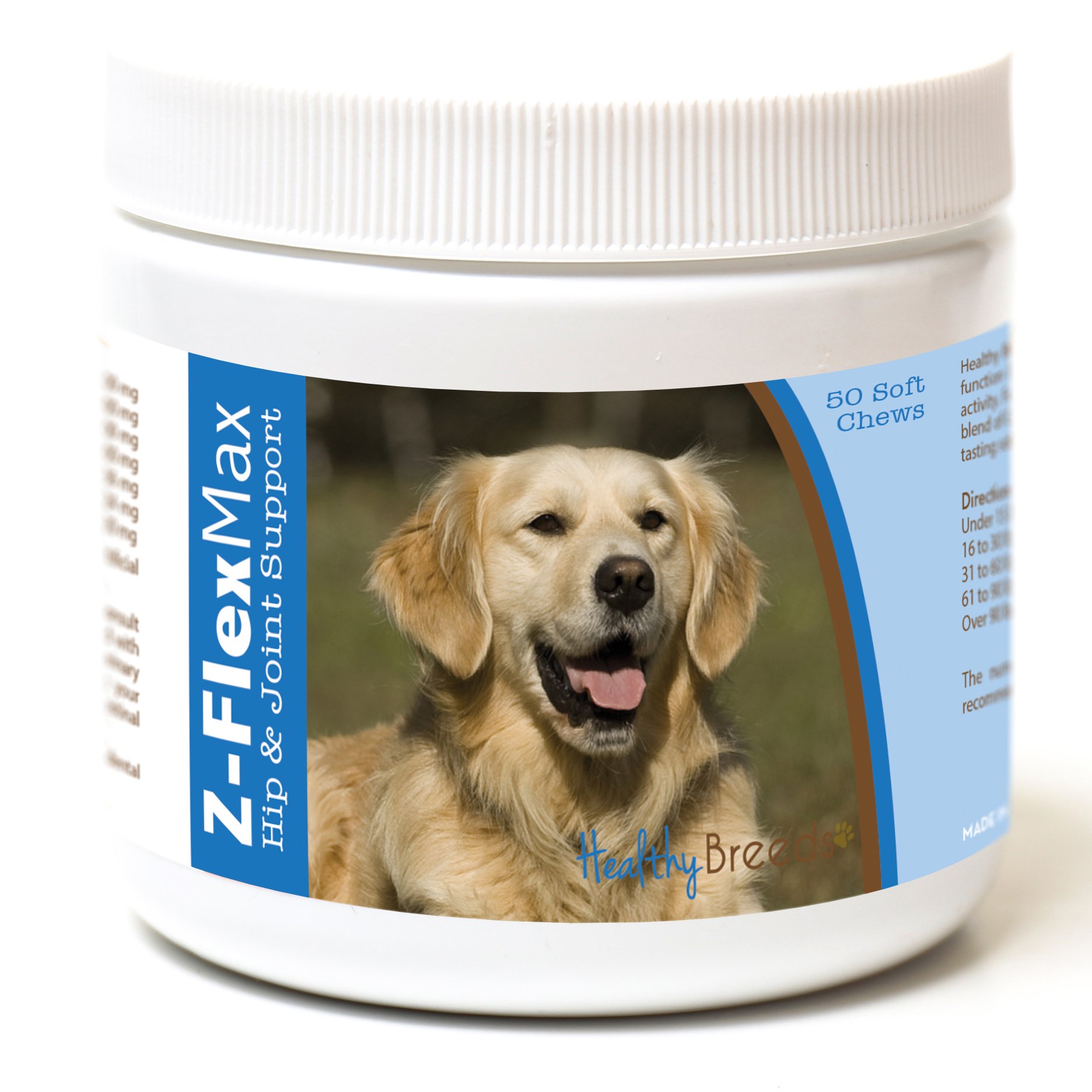 Healthy Breeds ZFlex Max Hip & Joint Supplement Soft Chews For Golden