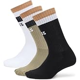 BOSS Men's 3 Pack Iconic Stripe Front Logo Ribbed Socks