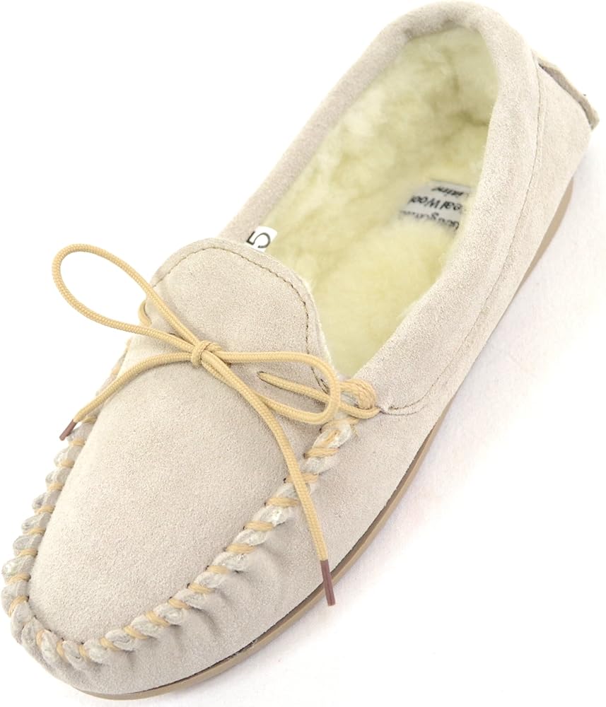 leather moccasin slippers womens
