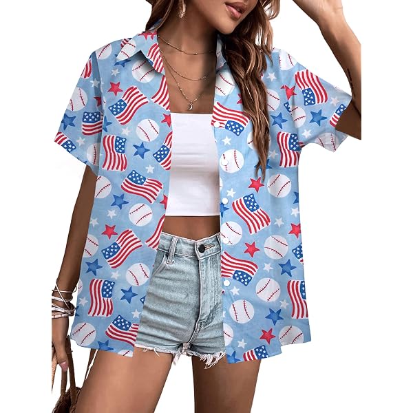 HQP Plus Size American Flag Tank Top – Women's 4th Of July Patriotic Sleeveless Shirt - View #6