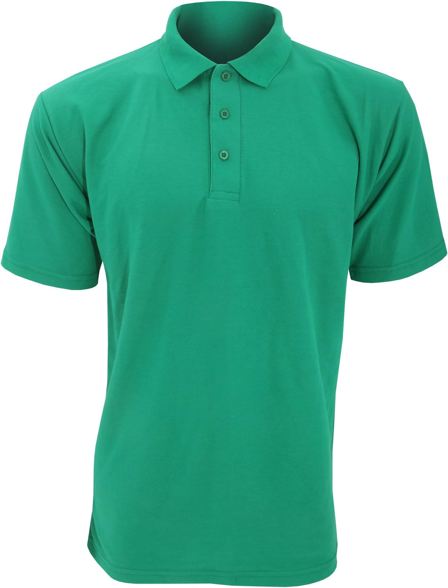 UCC 50/50 Mens Plain Piqué Short Sleeve Polo Shirt (5XL) (Kelly Green)