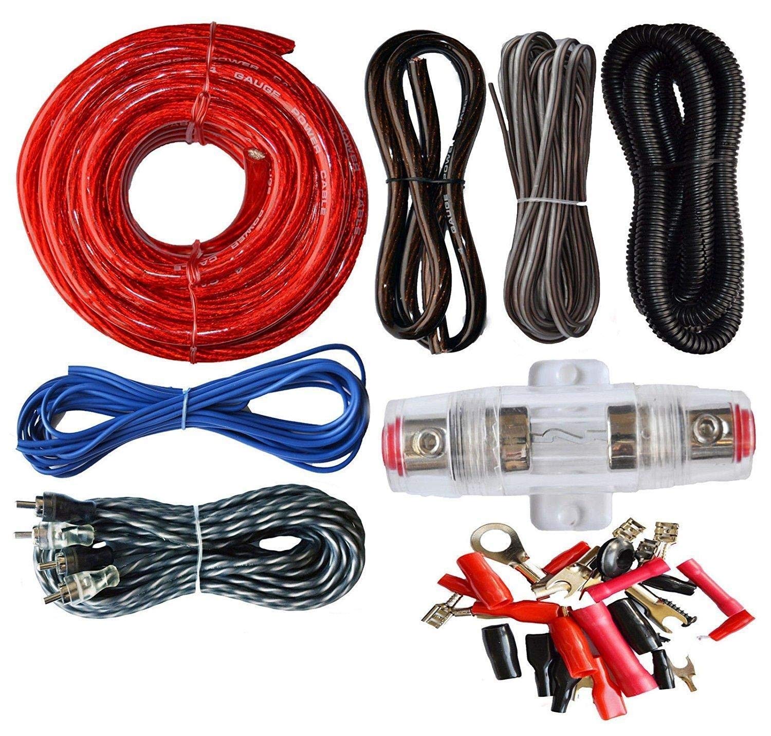 Kit Cavi RCA Per Amplificatore Auto | Subwoofer E Audio | Con Fusibile Da 60A