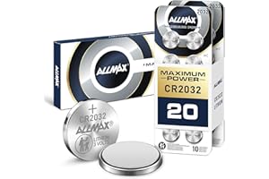 ALLMAX BATTERY Allmax CR2032 Maximum Power Lithium Coin 3V Battery (20 Count) – Ultra Long-Lasting, 10-Year Shelf Life, Leakproof Design, Maximum Performance