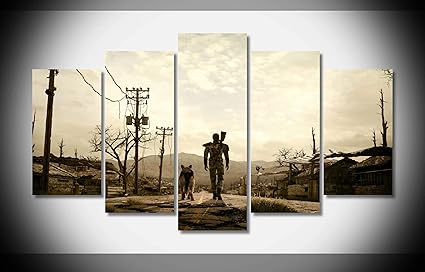 My Canvas Art 5pcs Fallout 3 Artwork Prints For Living Room Home