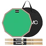 Drum Practice Pad, 12-Inch Silent Drum Pad Set with