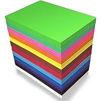 96pcs Foam Sheet Crafts 8.5X 5.5 in 12 Assorted Colors Eva Foam Paper Pieces for Kids Student Classroom Craft DIY Sewing