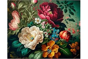 Arttoplus Flower Paint by Numbers Kit for Adults Canvas-Flower Adult Paint by Numbers for Adults,Flowers Painting by Numbers for Adult for Gift Home Wall Decor(16x20inch)