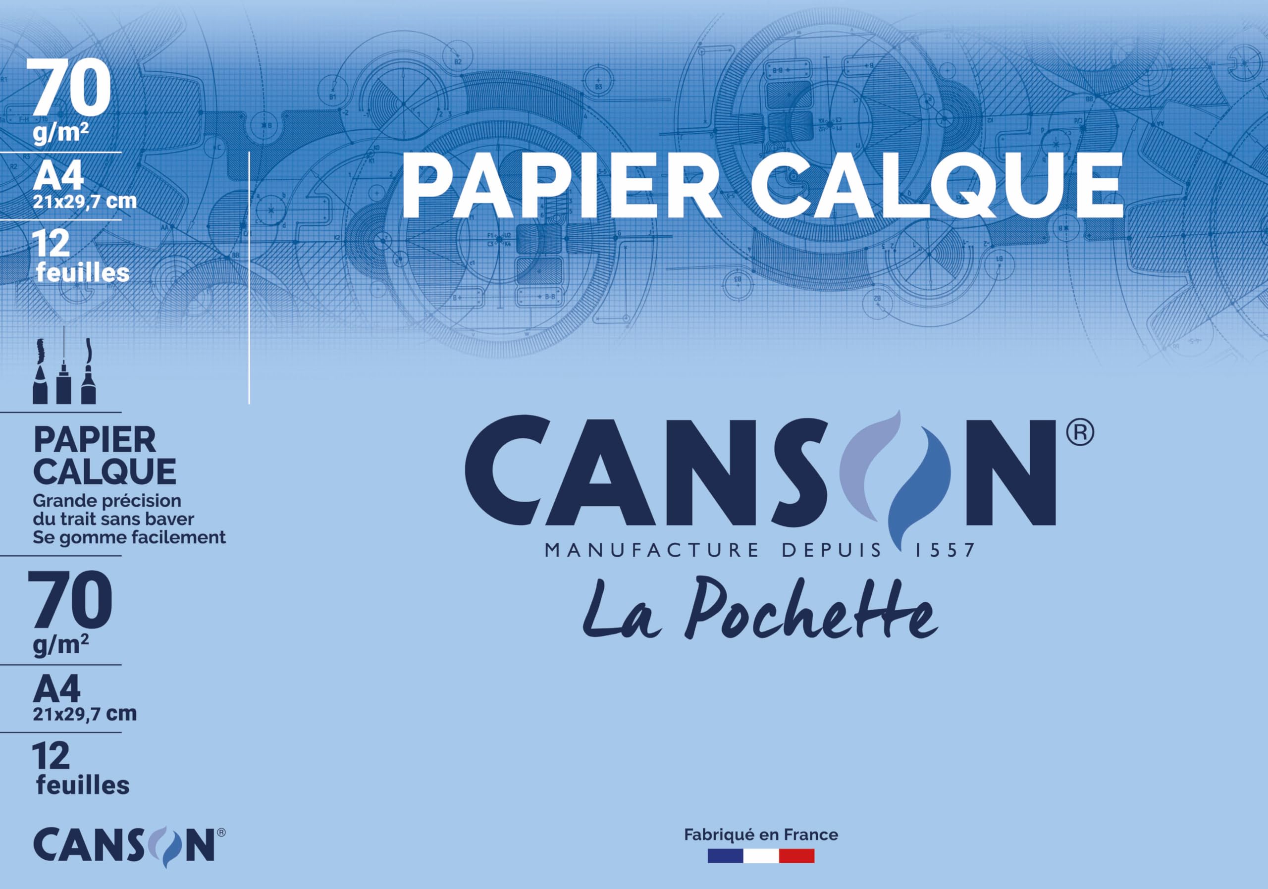 Canson Satin Tracing Paper A4 12 Sheets 70 g Pouch Translucent