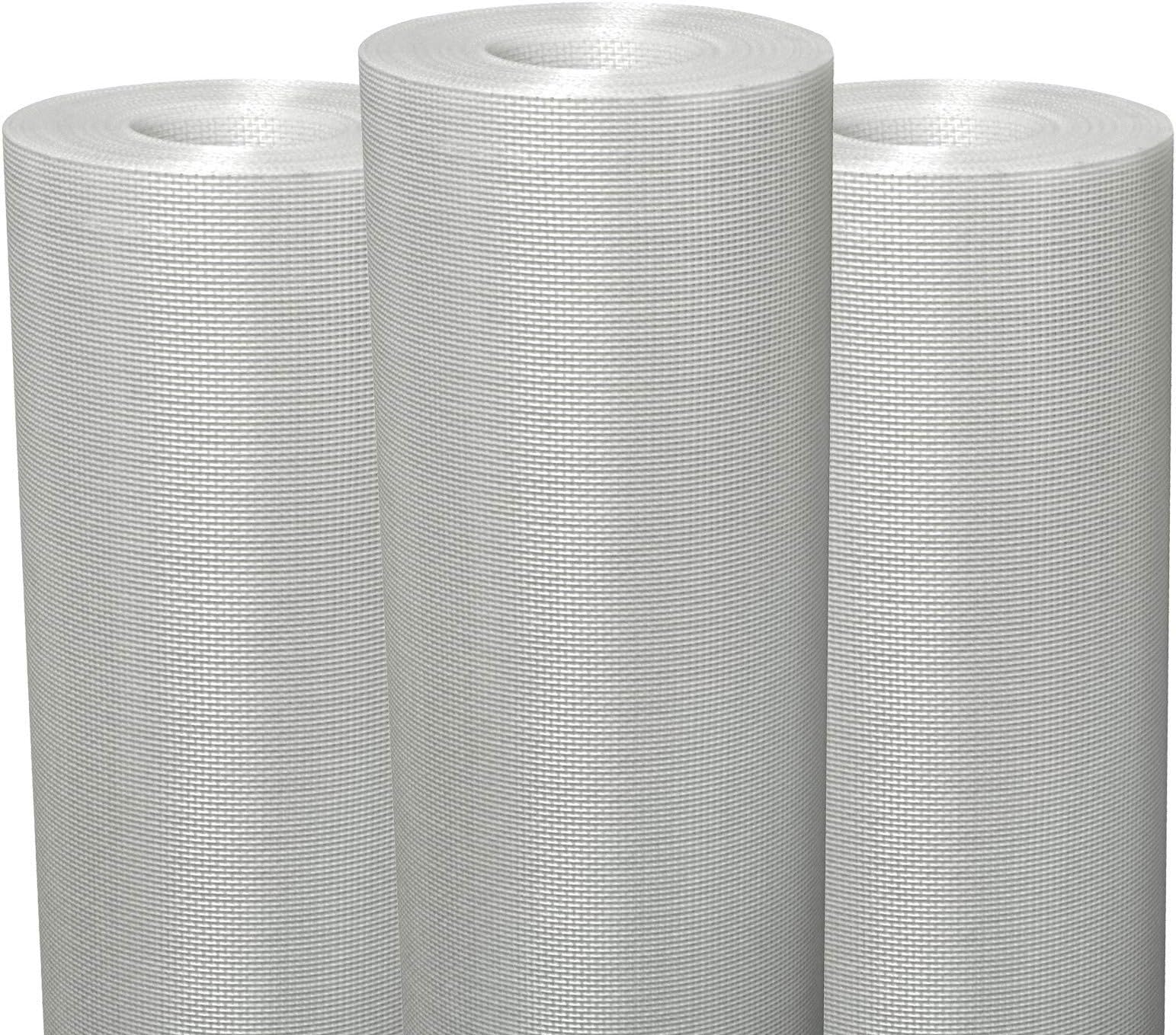 Semin Fiss Renov A07870 Fibreglass Fabric for Walls and Ceiling, Prevents Cracking and Strengthens Supports, Interior, 50 x 1 m Roll (Pack of 3)