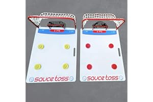 Sauce Toss: The Premium Hockey Sauce Pass Game for Playing, Passing, Training, Trick Shots and More - Tailgate Friendly and Portable Hockey Game, Supreme