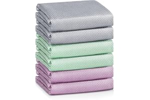 VPMURUGA Fish Scale Streak Free Magic Glass Window Car Mirror Microfiber Cleaning Cloth Cleaner Cloths,Lint Free Stainless Steel Windshield Shower Cleaning Cloth,Miracle Polishing Towels Shiny Wipes,Pack 6,Mix