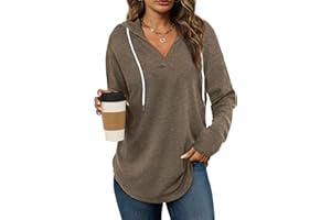 Bofell Womens Fashion Tops Hoodies for Women Pullover Oversized Sweatshirts Long SLeeve Shirts Loose Fit