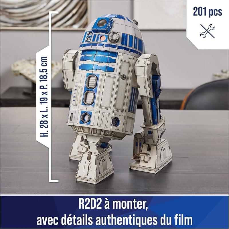 - Puzzle 3D Star Wars - Maquette Star Wars 201 Pièces - Droide R2D2 Inspiré de la Saga - Puzzle Adulte - Jeu de Construction à Collectionner - Jouet adulte - Jeu Enfant 12 ans et +