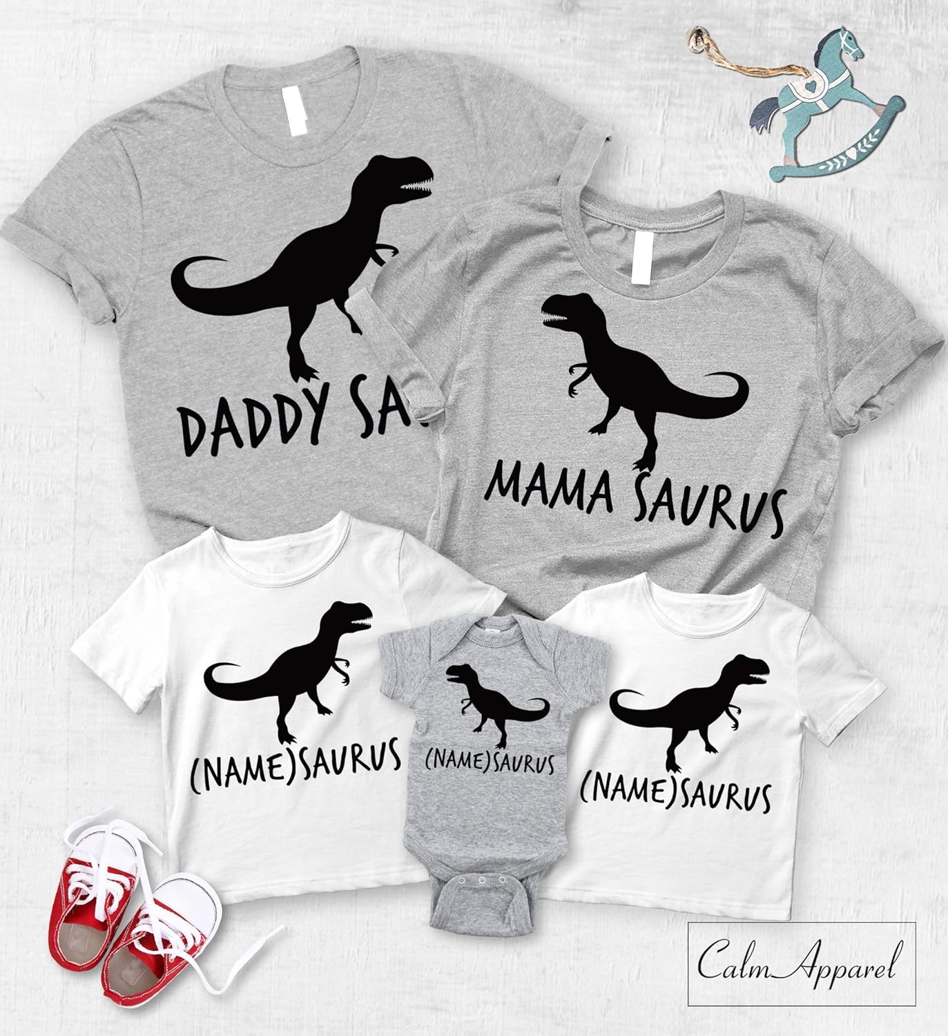 matching family dinosaur shirts