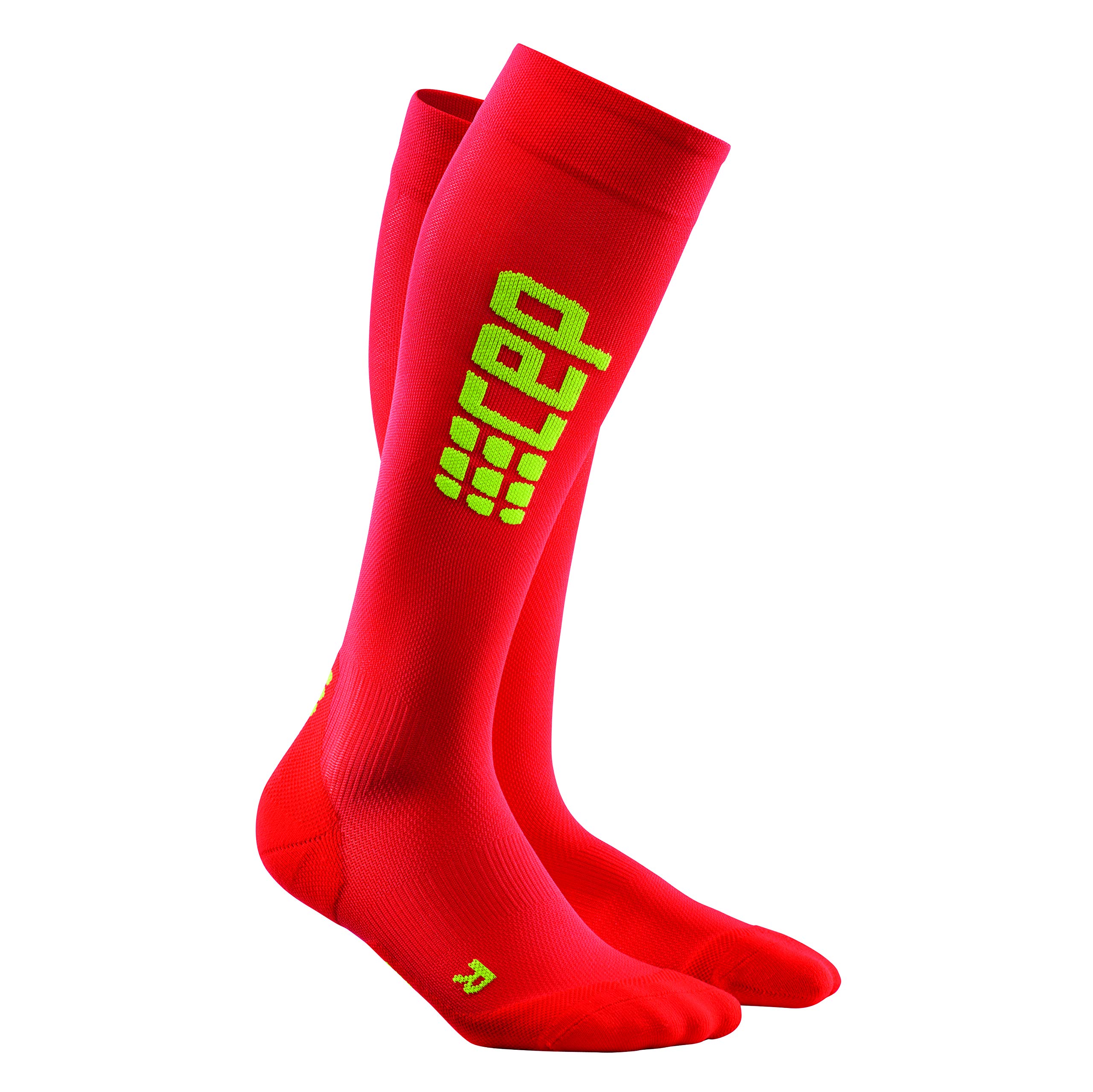 CEP Women's Venom Shoulder Socks, Red/Green, L
