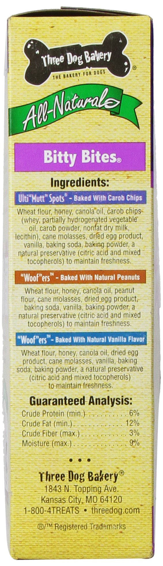 Three Dog Bakery Bitty Bites, Baked Dog Treats, Assorted Flavors, 13 ounces - Image 6