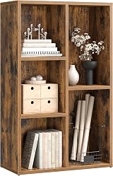 VASAGLE Bookcase 5 Compartments Rustic Brown LBC025X01 Storage Shelf