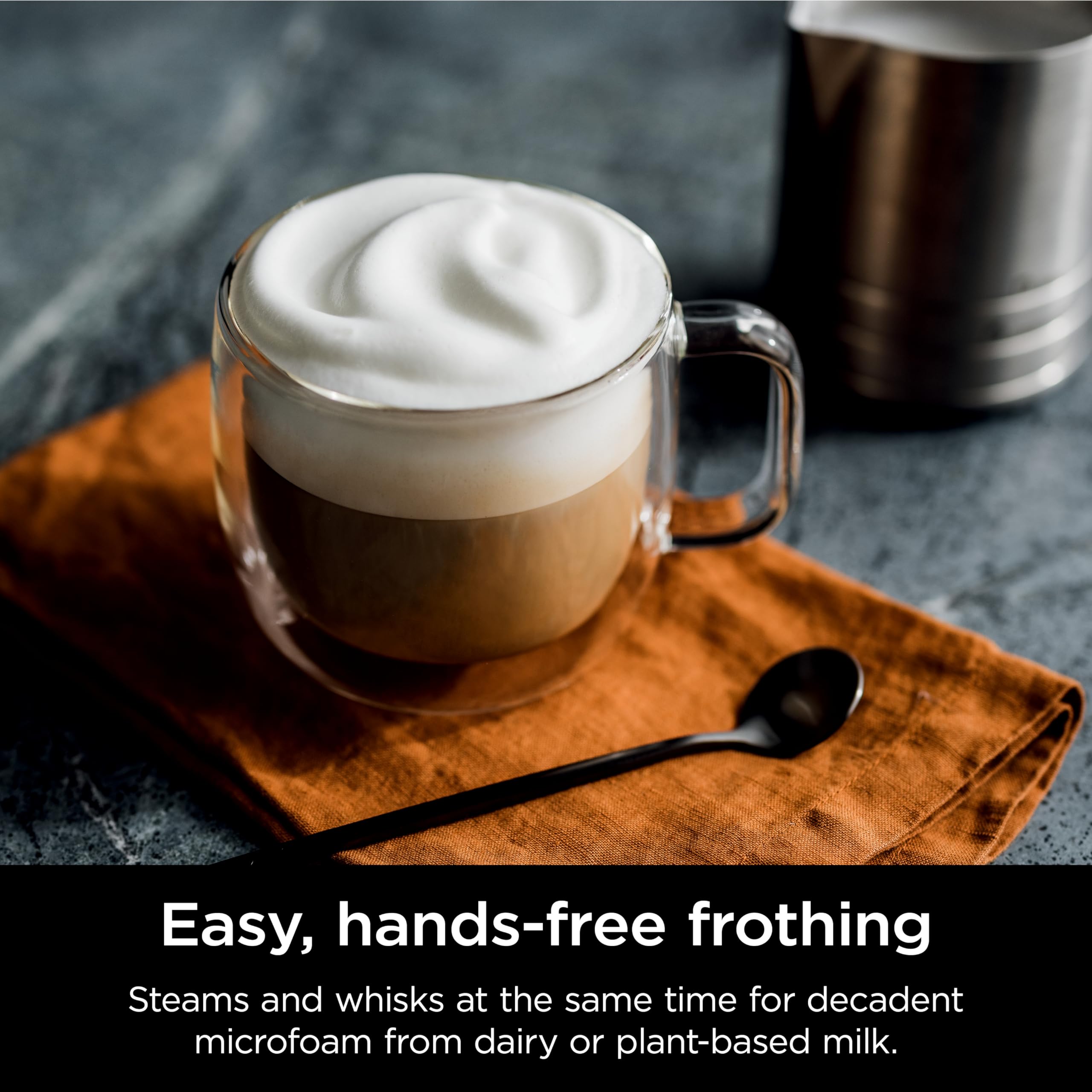 Ninja Luxe Cafe Premier Series, máquina de café expreso, café por goteo, preparación fría rápida, molinillo integrado, espumador manos libres, con caja de golpe, filtro de agua, tabletas de limpieza, descalcificador, ES601GM