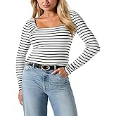 Guess Womens Eco Long Sleeve Square Neck Chrystle Top