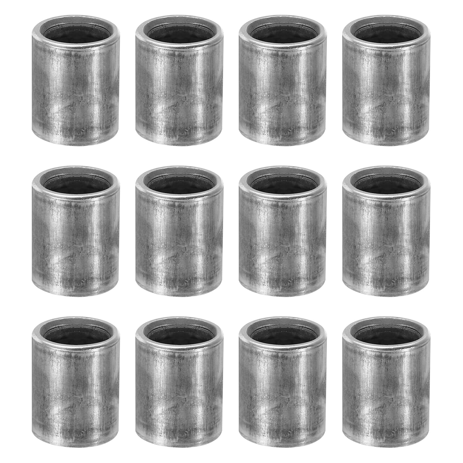 PATIKIL M8 Steel Spacers, 12 Pcs Metal Spacers Steel 8mm ID x 12mm OD x 15mm L Carbon Steel Spacer Screw Standoff Round for 5/16in or M8 Screw Bolts