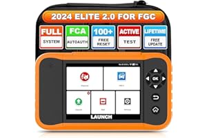 LAUNCH X431 Creader Elite 2.0 FGC OBD2 Scanner, Bi-Directional Scan Scanner for Ford, GM, Chrysler, All Fr ee Reset Full System Diagnostic Scanner, AUTOVIN, Online Feedback, Lifetime Free Update