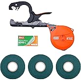 MAX HT-R45L Tapener Lightweight Plant Tying Tool Starter Kit with Tape &amp; Staples