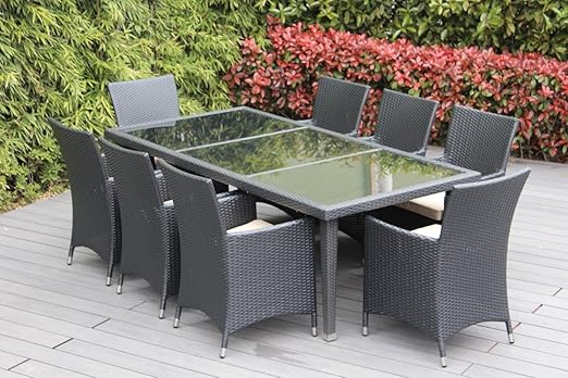 Amazon Com Genuine Ohana Outdoor Patio Wicker Furniture 9pc All