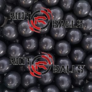 100 X 0.68 Cal. Jawbreaker Solid Balls Paintballs Self Defense Nylon 3.5 Gram Paintballs Less Lethal Practice Balls Black