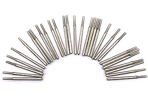 NACX 30Pcs Diamond Grinding Bits, 2mm Cylinder Head, 3mm Shank, 45mm Long Diamond Coated Burr Mounted Point