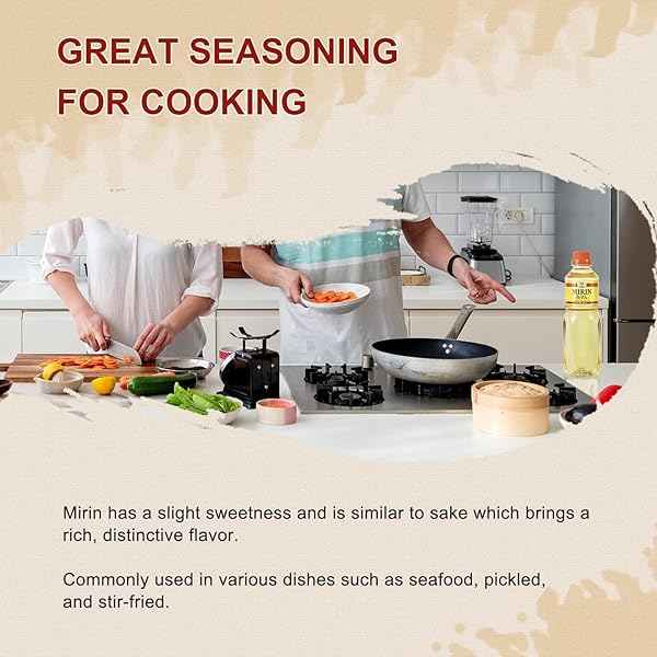 52USA MIRIN COOKING WINE, AUTHENTIC JAPANESE SEASONING FOR SAUCES, MARINADES, AND GLAZES, 16.9 FL OZ BOTTLE