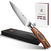 TUO Paring Knife, 4 inch Small Kitchen Knife for Fruit Peeling, High Carbon German Stainless Steel, Ergonomic Pakkawood Handle - Fiery Phoenix Series