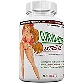 CURVIMORE Extreme The Most Advanced and Loaded Breast Enlargement, Butt Enhancement, Lip Plumping and Skin Tightening 5 in 1 Extreme Strength Pills -Natural Bust and Butt Enhancement Pills-90 Tablets