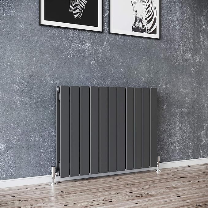 ELEGANT 600x836mm Radiators Flat Panel Horizontal Anthracite Double