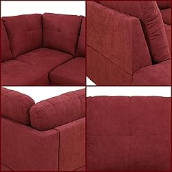 GlasFlength L Shaped Couch, Modular Sectional Sofa