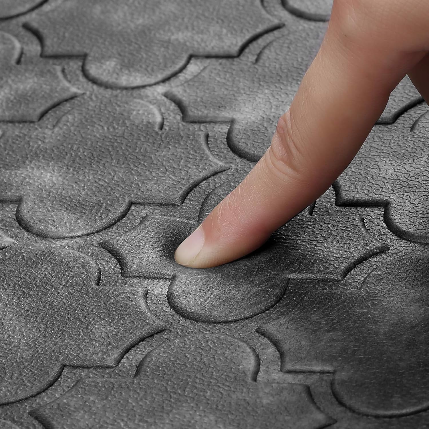 WiseLife Kitchen Mat Cushioned Anti Fatigue Floor Mat,17.3"x28", Thick Non Slip Waterproof Kitchen Rugs and Mats,Heavy Duty PVC Foam Standing Mat for Kitchen,Floor,Home,Office,Desk,Sink,Laundry, Grey: Kitchen & Dining