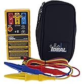 Ideal Electrical 3-Phase Motor Rotation Tester, Electrical Tester | Phase sequence, open phase multimeter, color-coded alligator clips, rated to 600V, nylon carrying case, electrical tools