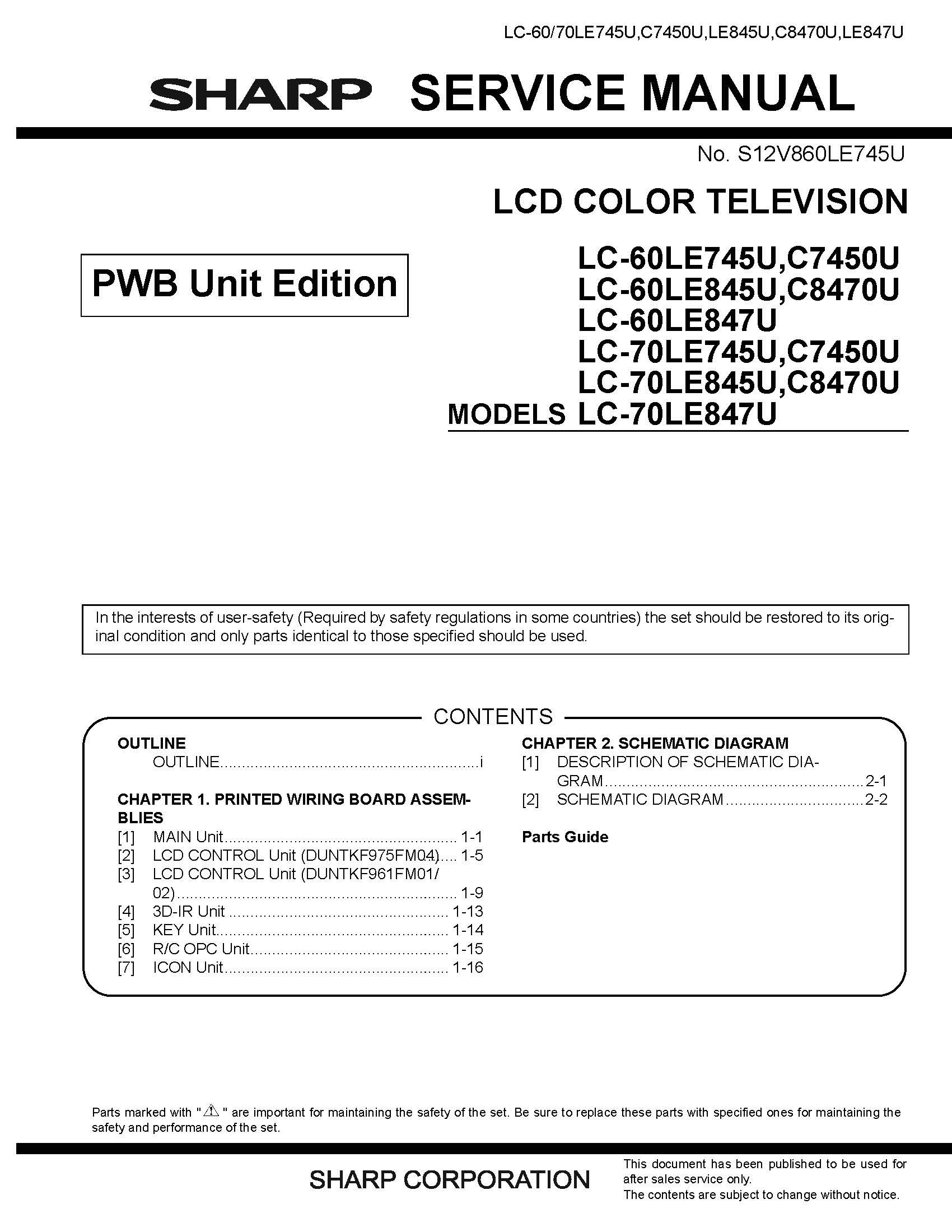 Repair Manual Sharp 29wf200 29wf500 Colour Te By Patricia Dimuccio
