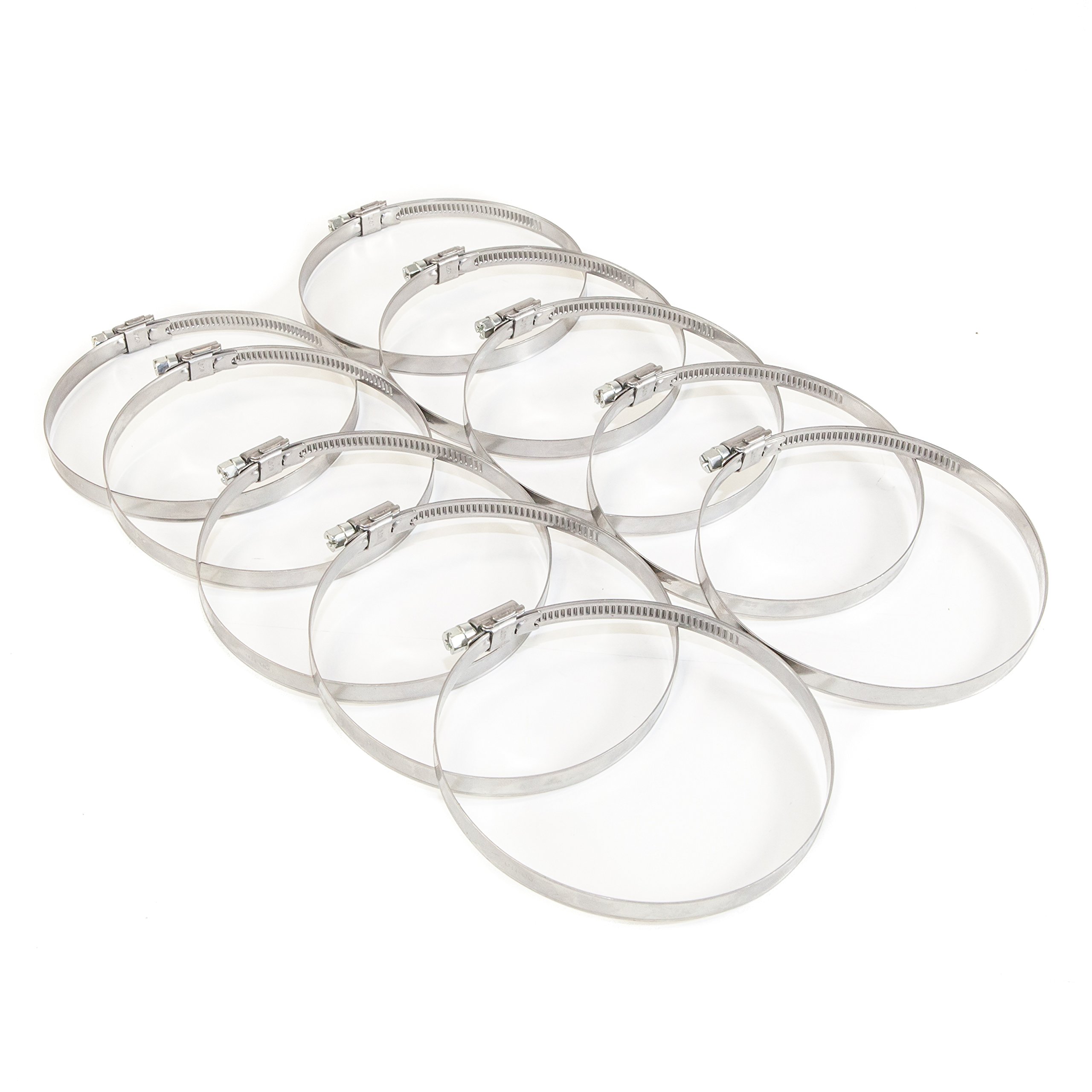 Ramair Filters WD170W2-10PK Stainless Steel W2 Worm Drive Clip, 150-170 mm, Set of 10